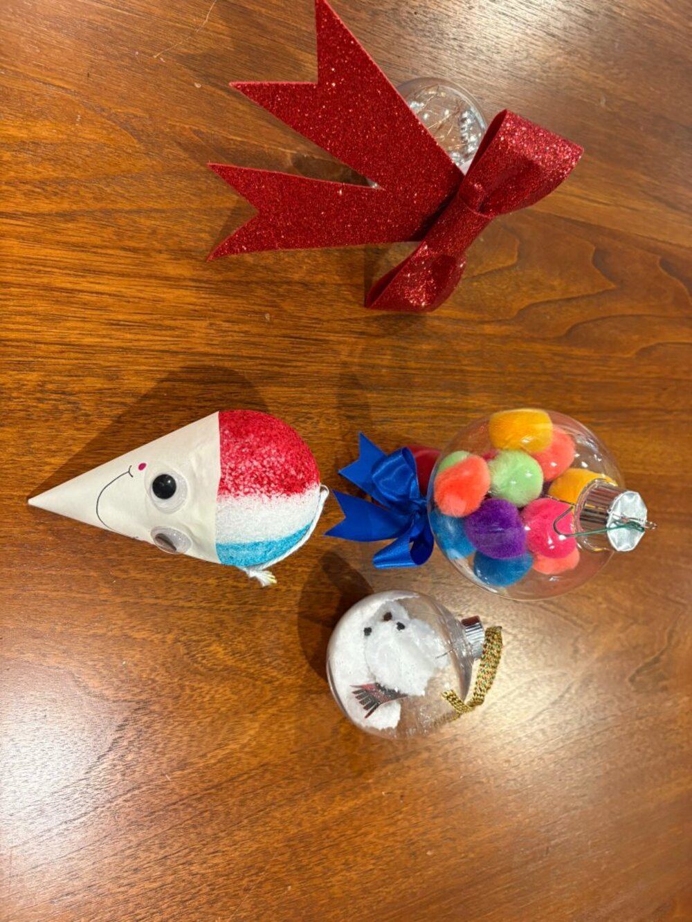 Lot of 4 hand made holiday ornaments